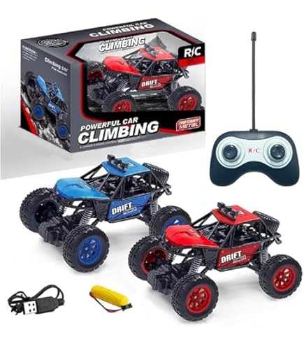 Wireless Remote Control Cross Country Climb RC Alloy Monster Truck - Climbing Drifting Toy 360 Rotatable - Wireless Remote With - USB Rechargeable Induction Remote Control