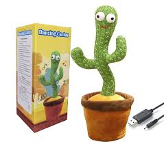Cute Dancing Cactus Toy for Kids | Talking Dancing Shaking & Talk Back with Lights | Happy Birthday Gift